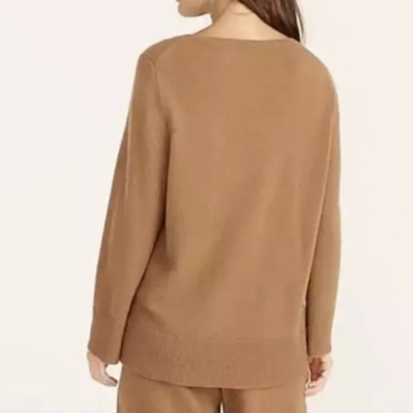 J. Crew Cream Beige Wool Cashmere Blend Ovrsized Crew Neck Sweater Size S - Picture 9 of 12